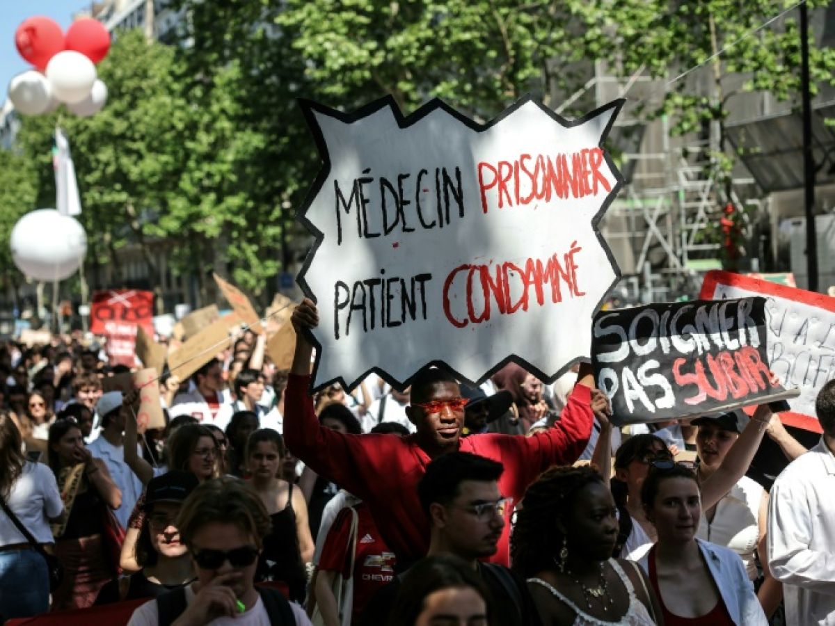 thousands of demonstrators against the regulation of the establishment of doctors